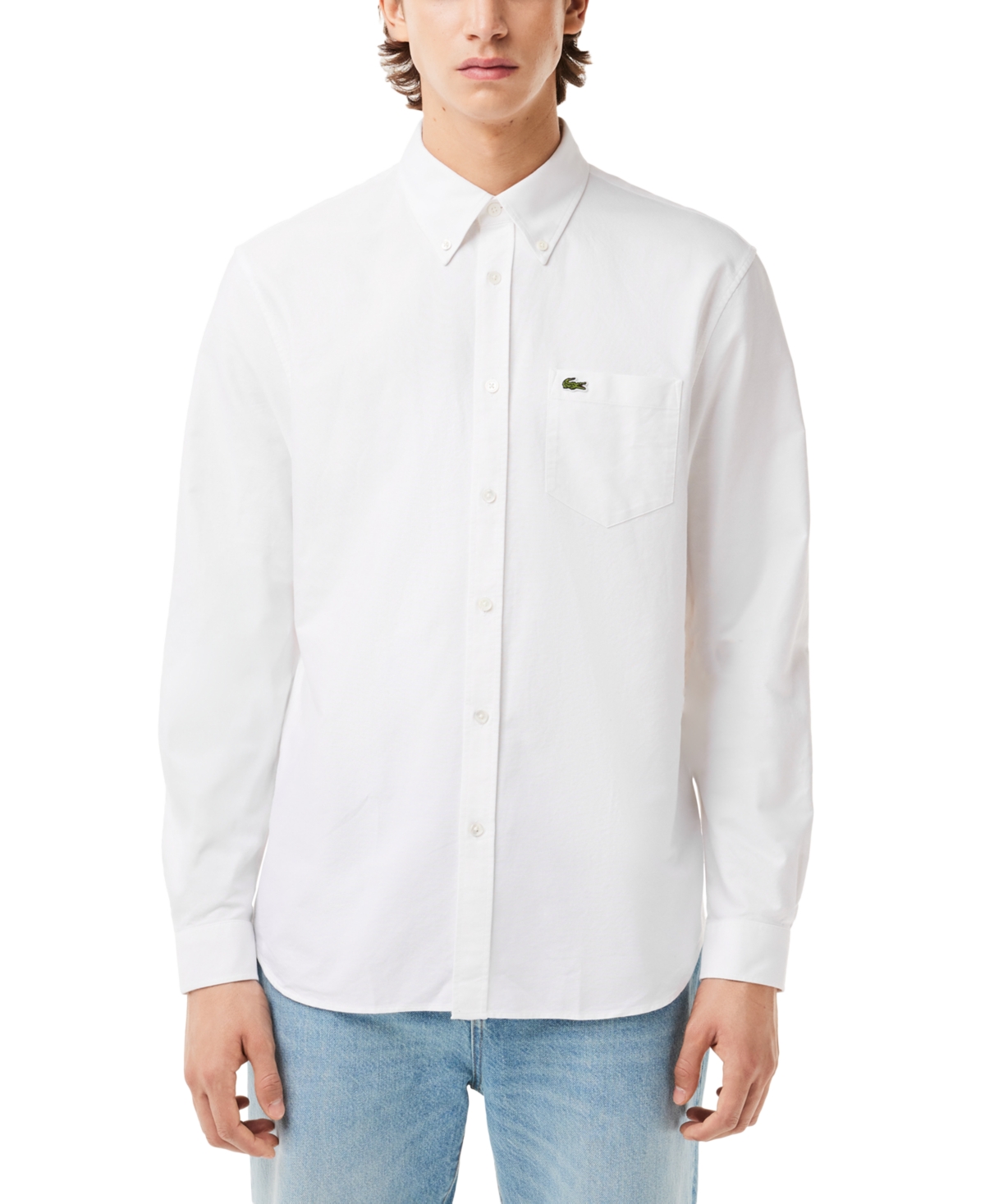 Men's Woven Long Sleeve Button-Down Oxford Shirt - KCD - Yellow/White