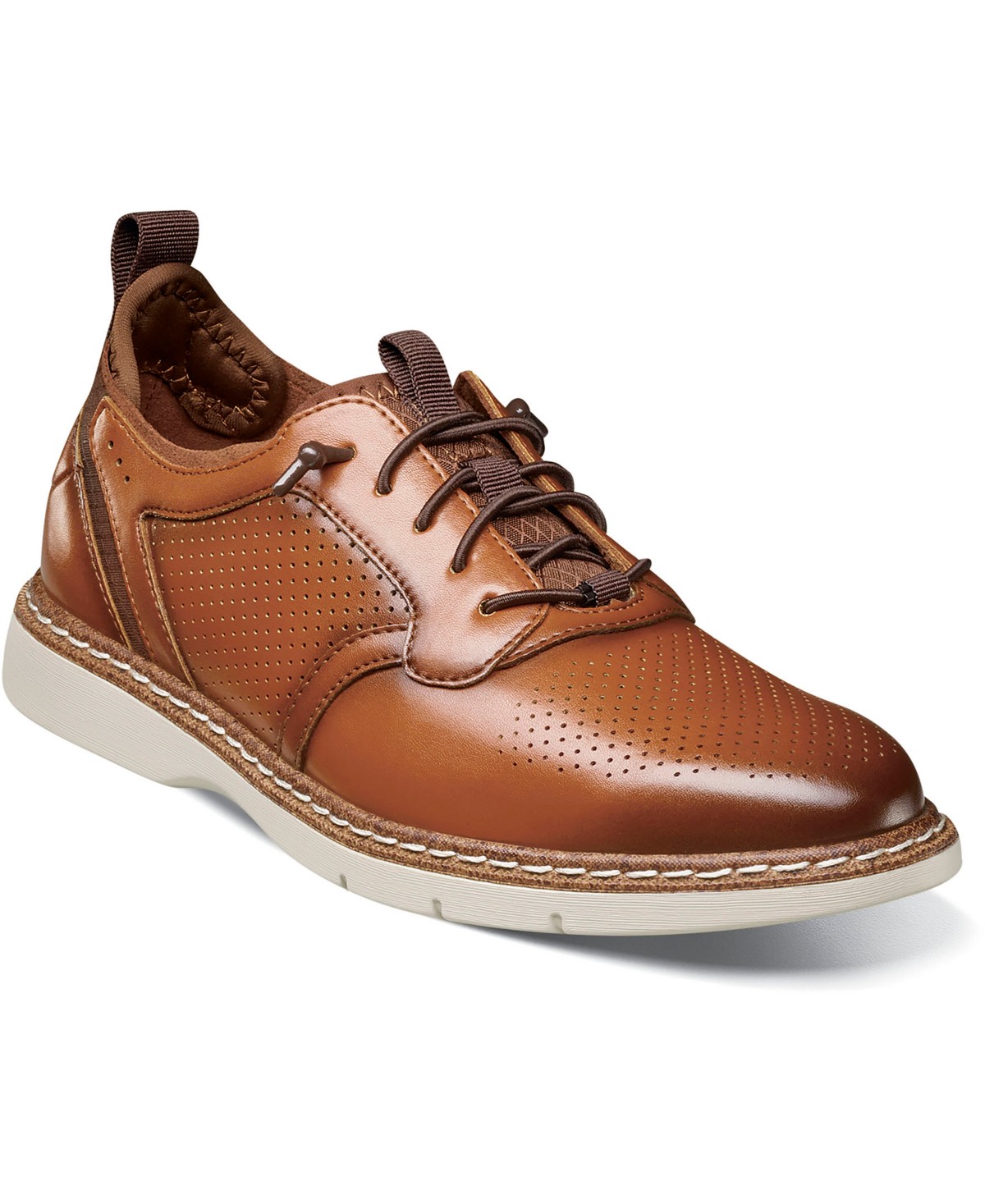 Детские Stacy Adams Little and Big Boys Sync Plain Toe Elastic Lace Up Dress Shoe — фото 1