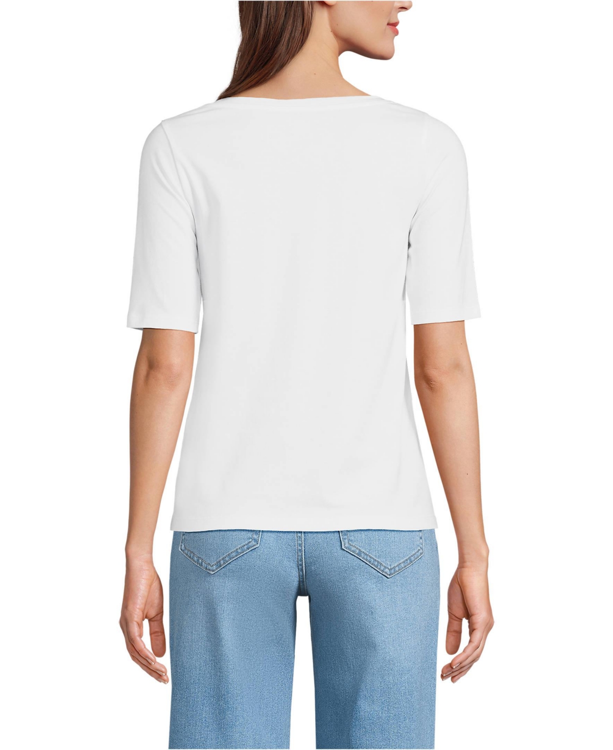 Lands' End Petite Supima Boatneck Top