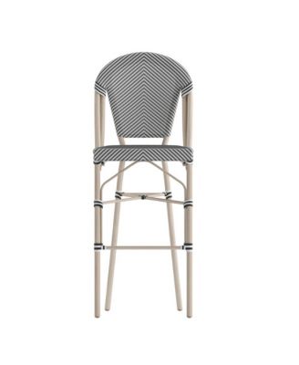 Massalia Indoor/Outdoor Bistro Style Bar Stools With Textilene Seat And Metal Frame
