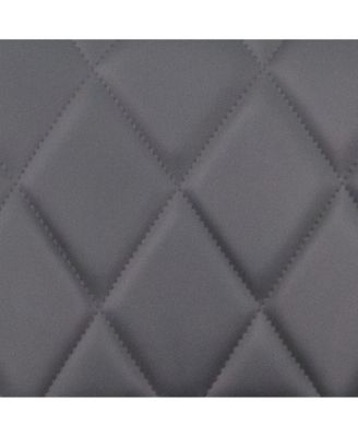 Bucket Seat Adjustable Height Barstool With Diamond Pattern Back