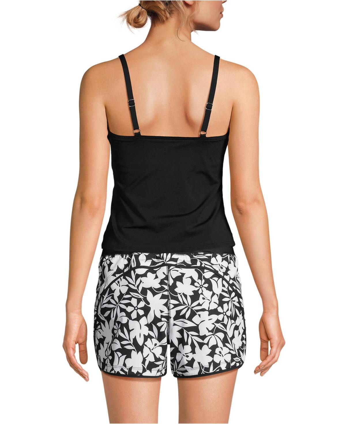 Lands' End Women's D-Cup Square Neck Tankini Swimsuit Top
