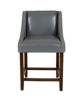 Taylorsville 24 Inch Counter Height Stool With Nailhead Trim