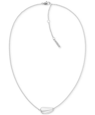 Stainless Steel Structural Pendant Necklace, 16" + 2" extender 