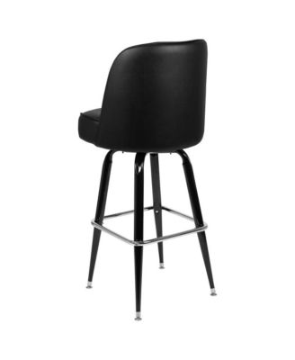 1-Piece Barstool, Metal Frame, Swivel Bucket Seat with High Backrest, Modern Design, Bar Stool