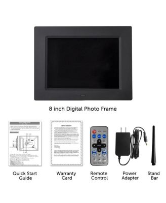 8 inch Digital Photo Frame, Black, 800x600 - Photo/Video/Music Support