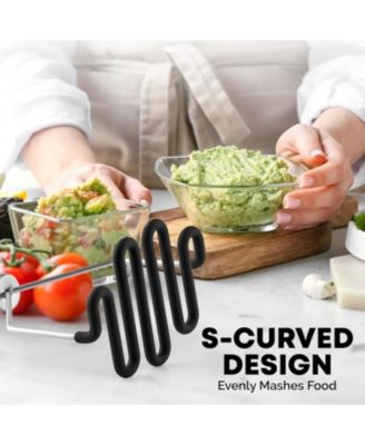 Non-Scratch Potato Masher Kitchen Tool - Durable Stainless Steel Mashed Potatoes Masher