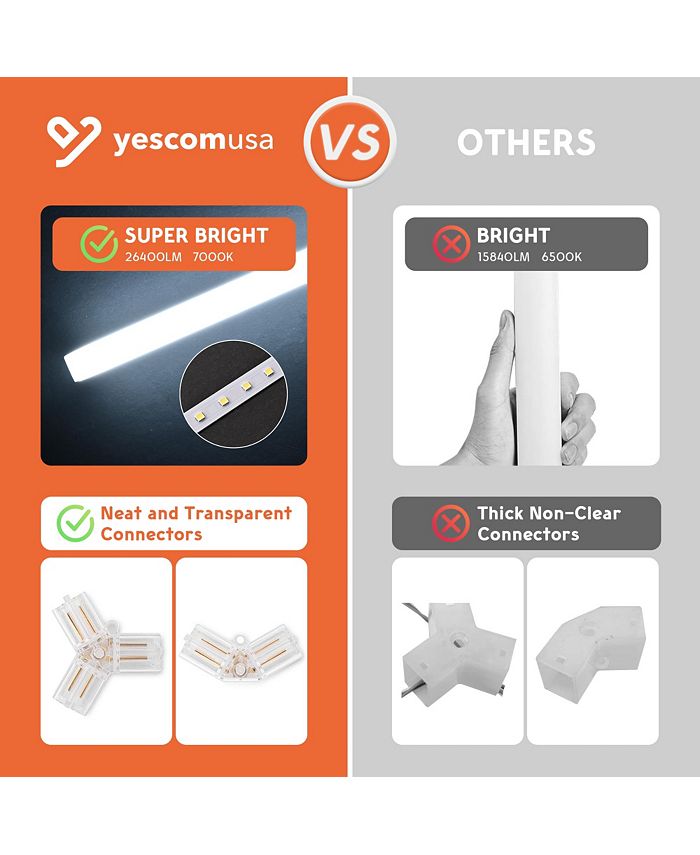 Yescom Upgrade Hexagon LED Light Honeycomb Car Detail Garage Workshop ...