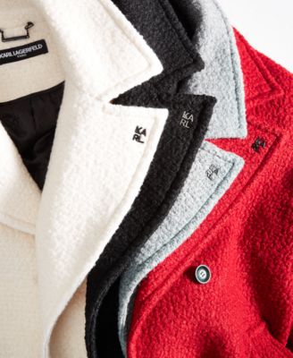 KARL LAGERFELD PARIS Women's Double-Breasted Overcoat, Created for Macy's