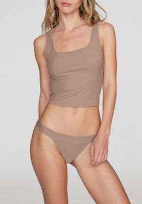 Plus Size The Square Neck Tank - Modal Silk Rib