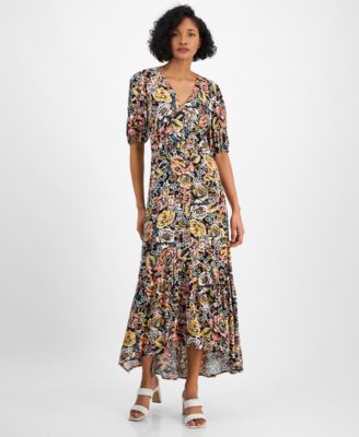 Macy's junior floral dress best sale