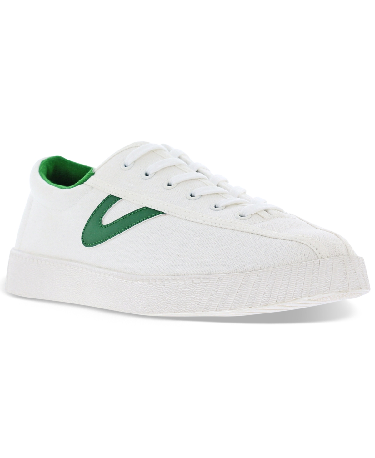Shop Tretorn Men's Nylite Plus Canvas Casual Sneakers From Finish Line In White,green