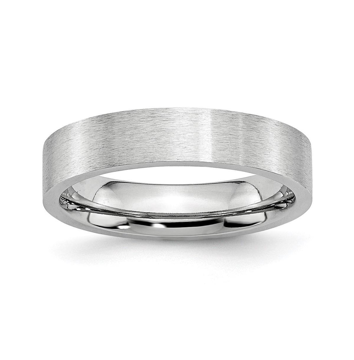 Cobalt Flat Satin Wedding Band Ring