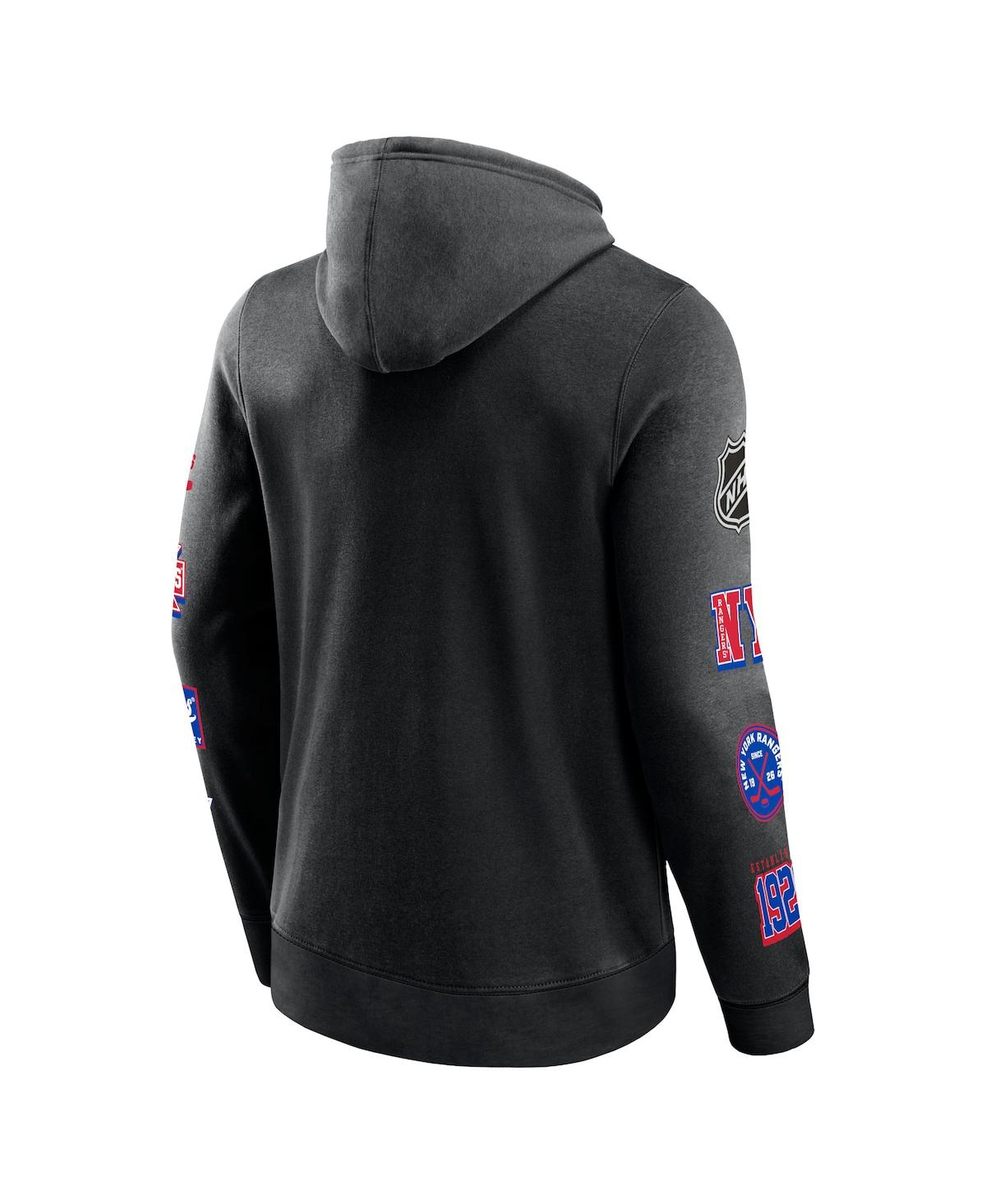 Fanatics Branded Men's Black New York Rangers Wild Winner Fleece Pullover Hoodie -d.royl