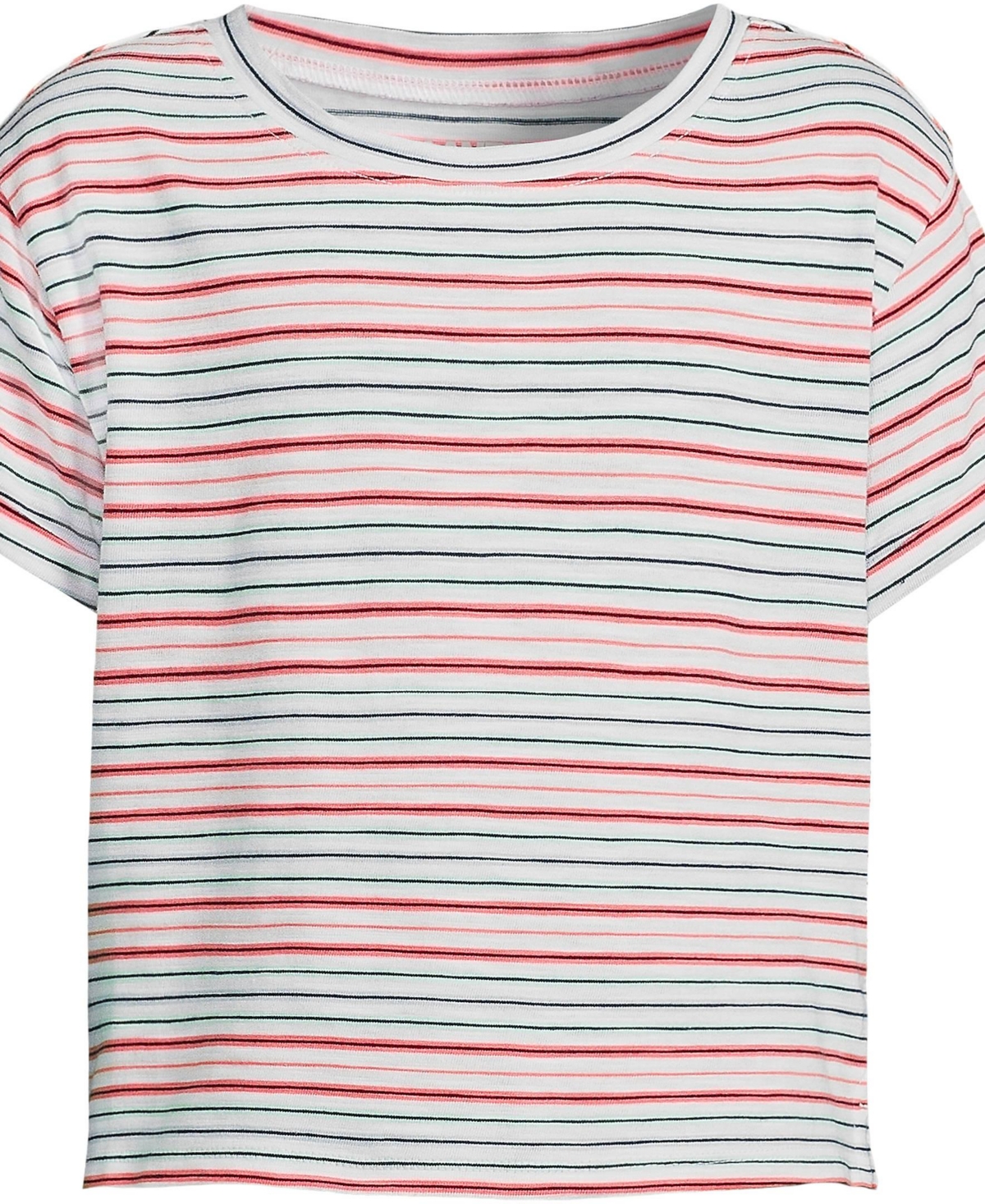 Lands' End Girls Short Sleeve Slub Crewneck Top