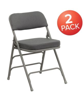 2 Pack Home & Office Portable Party Events Fabric Padded Metal Folding Chair