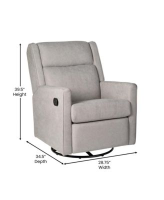 Dara 3-In-1 Traditional Manual Recliner Rocker Swivel Glider Chair