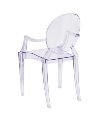Oval Back Ghost Chair With Arms