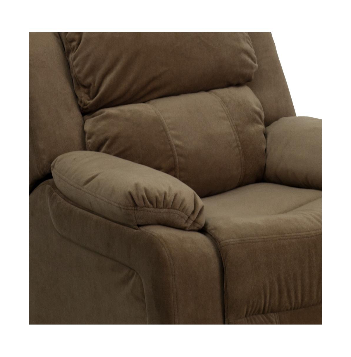 Emma+Oliver Deluxe Padded Contemporary Kids Recliner With Storage Arms