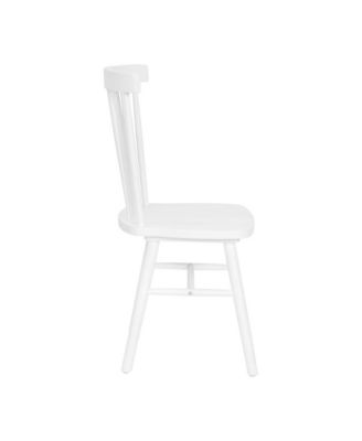 Torrin Set Of Two Premium Solid Wood Spindle Back Dining Chairs With Saddle Seats And Floor Protectant Felt Pads