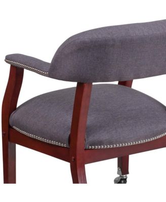 Conference Chair With Accent Nail Trim And Casters