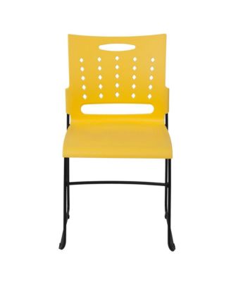 Home Office Plastic Accent Sled Base Stack Chair - Air-Vent Back