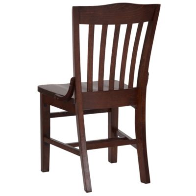 School House Back Wooden Restaurant Dining Chair