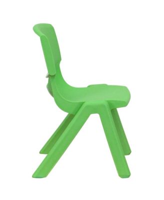 4 Pack Plastic Stackable Pre-K/School Chairs With 10.5"H Seat