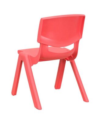 2 Pack Plastic Stackable School Chair With 10.5"H Seat, Preschool Chair