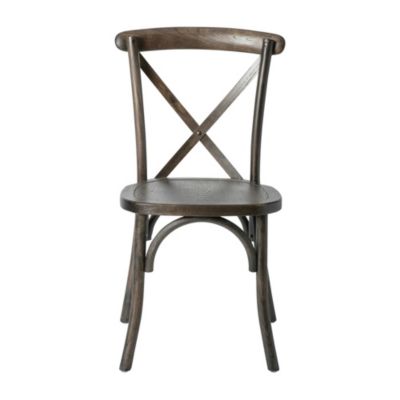 Davisburg Stackable Wooden Cross Back Bistro Dining Chair