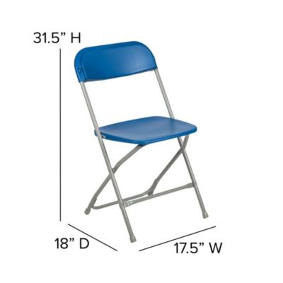 Set Of 6 Stackable Folding Plastic Chairs - 650 Lb Weight Capacity