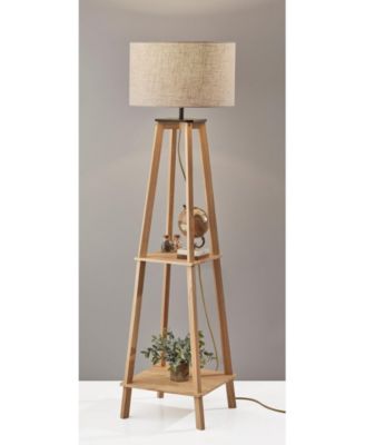 59.75" Wood Kirby Shelf Floor Lamp