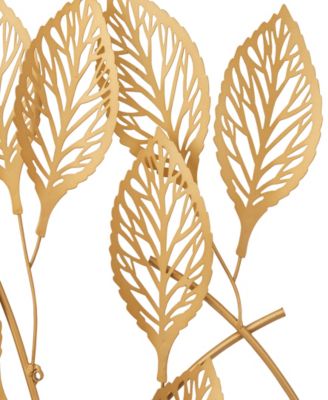 Gold Metal Leaf Wall Decor 36" x 1" x 29"