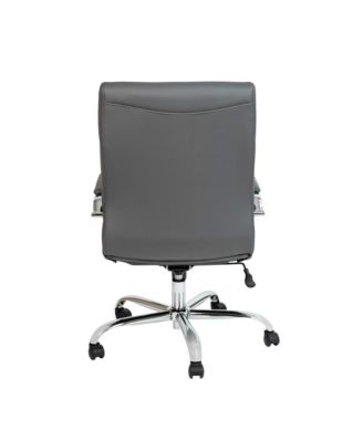 Milano Contemporary Mid-Back Home Office Chair With Padded Arms
