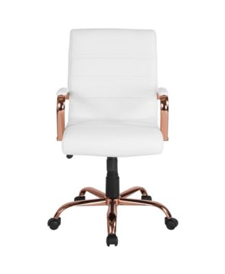 Milano Contemporary Mid-Back Home Office Chair With Padded Arms