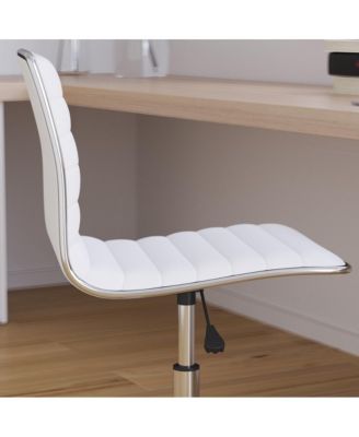 Amelie Home Office Chair Ergonomic Executive Ribbed Low Back Armless Computer Desk Chair - Base, Frame & Border