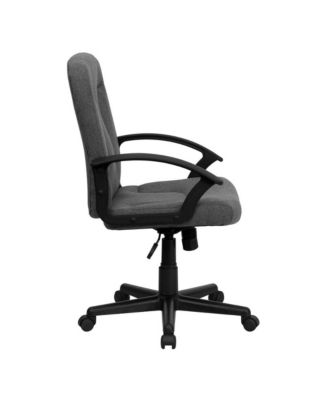Mid-Back Fabric Executive Swivel Office Chair With Nylon Arms