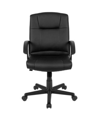 Task Chair, Mid-Back, Padded Seat & Back, With Arms, Adjustable, Office Furniture