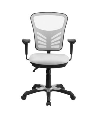 Mid-Back Mesh Triple Paddle Swivel Ergonomic Office Chair With Adjustable Arms