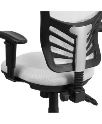 Mid-Back Mesh Triple Paddle Swivel Ergonomic Office Chair With Adjustable Arms