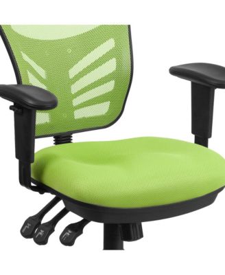 Mid-Back Mesh Triple Paddle Swivel Ergonomic Office Chair With Adjustable Arms