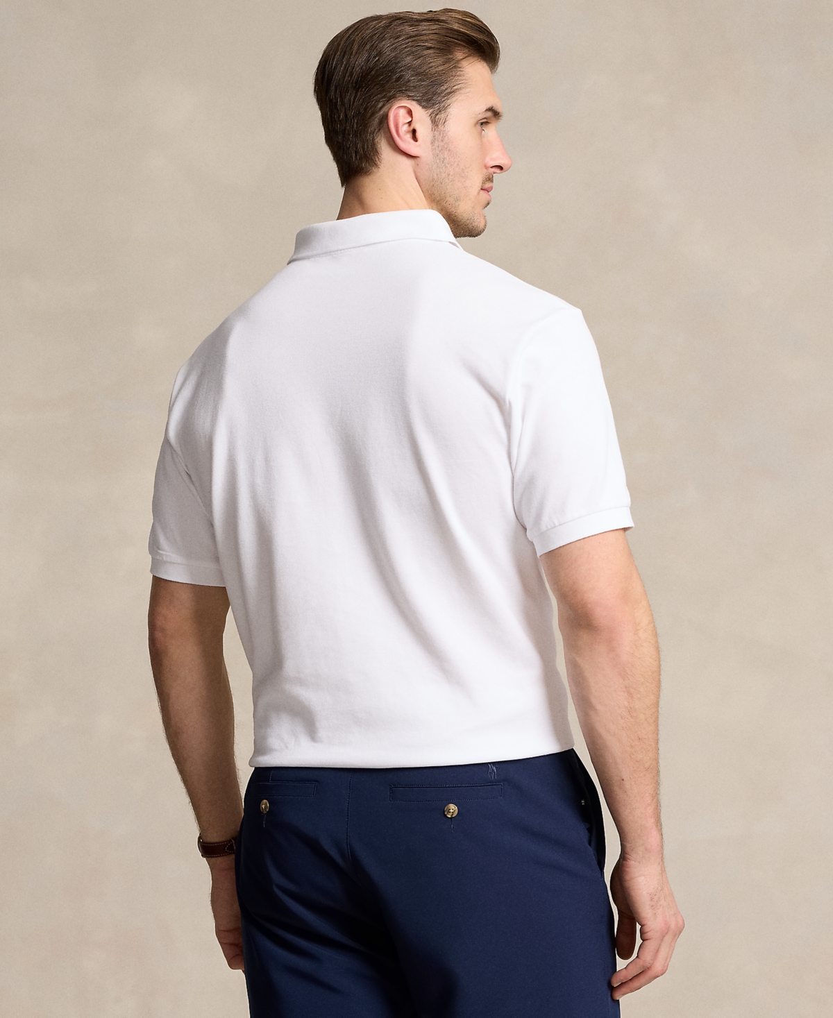 Polo Ralph Lauren Men's Big & Tall Polo Bear Embroidered Cotton Mesh Polo Shirt - Sp24 White Beach Club Bear