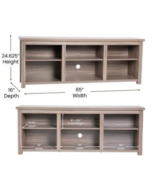 65" Wooden Fincastle 6 Cubby  Tv Stand For Up To 80" Tv'S