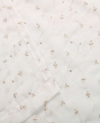 Embroidered Floral Sheer Grommet Top Curtains, 52" x 108" (Set of 2)