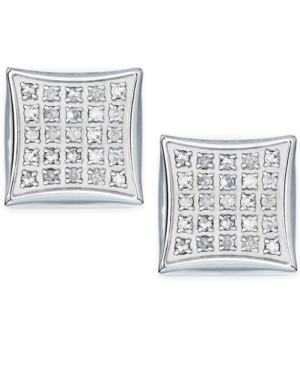 image of Men-s Diamond Earrings in Stainless Steel (1/4 ct. t.w.)