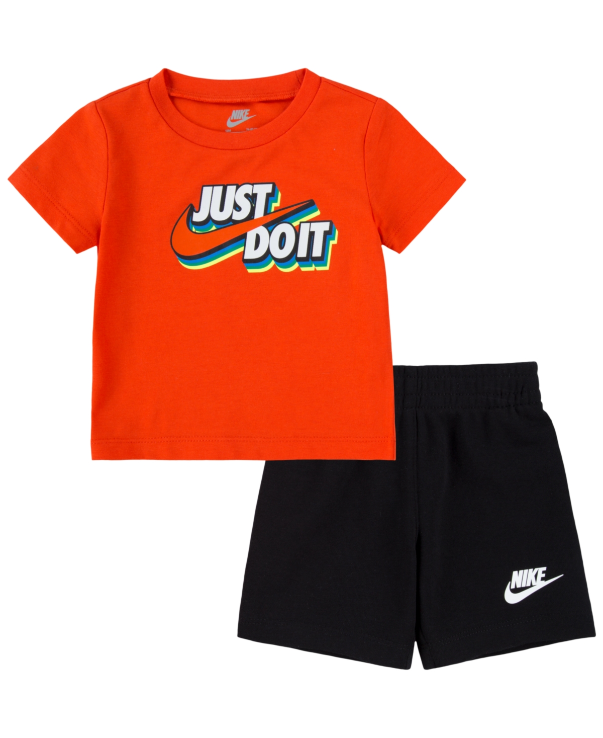 Shop Nike Baby Boys Just Do It Short Set In Black