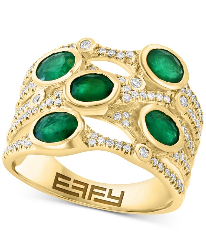 EFFY Collection EFFY® Emerald (1-5/8 ct. t.w.) & Diamond (1/3 ct. t.w ...