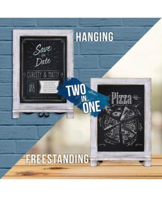 Hanging Or Tabletop Chalkboard With Legs/Wedding Table Sign/Kitchen Countertop Memo Board