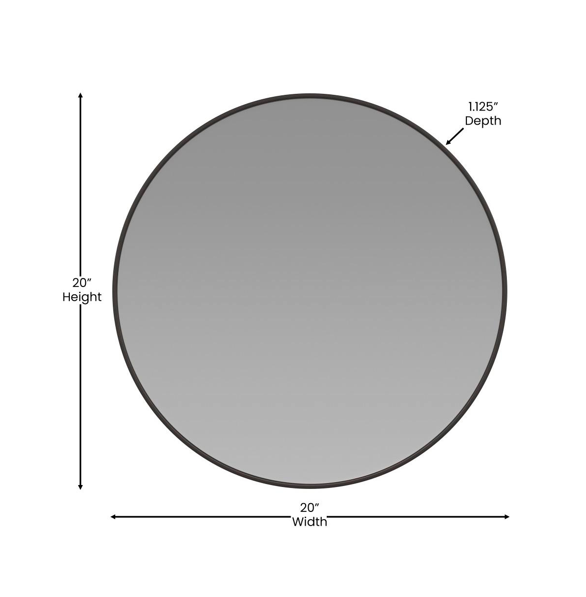 Merrick Lane Monaco Accent Mirror For Bathroom, Vanity, Entryway, Dining Room, & Living Room