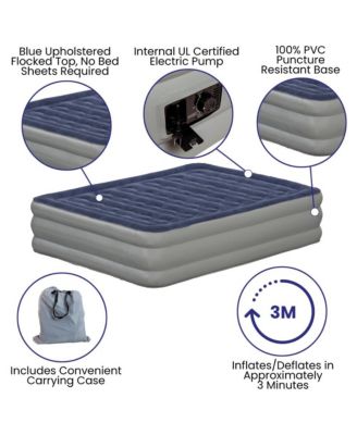 18 Inch Raised Inflatable Air Mattress With Internal Electric Pump